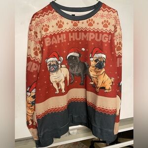 Unisex Ugly Christmas Sweater Pug
